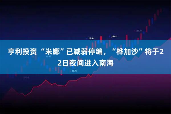 亨利投资 “米娜”已减弱停编，“桦加沙”将于22日夜间进入南海