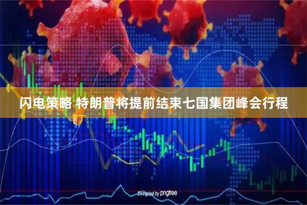闪电策略 特朗普将提前结束七国集团峰会行程