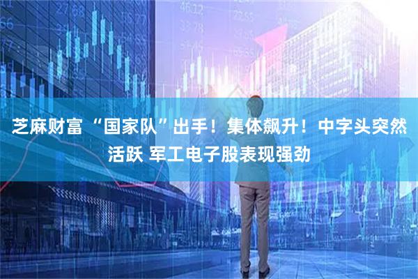 芝麻财富 “国家队”出手！集体飙升！中字头突然活跃 军工电子股表现强劲