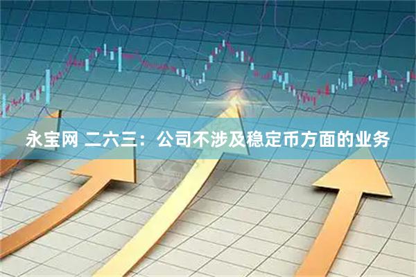 永宝网 二六三：公司不涉及稳定币方面的业务