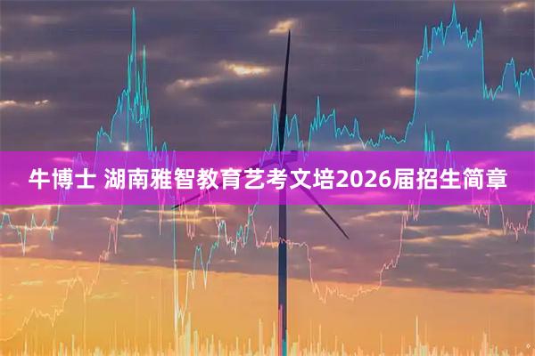 牛博士 湖南雅智教育艺考文培2026届招生简章